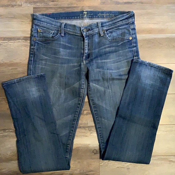 7 for All Mankind Straight Leg Jeans - Picture 5 of 7